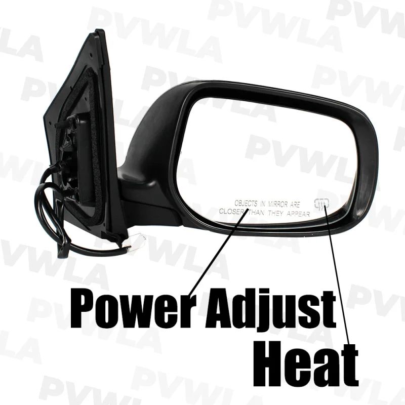 For Toyota Corolla 2009 2010 2011 2012 2013 Right Side  Black Painted 5 Pins Rear Mirror Assembly