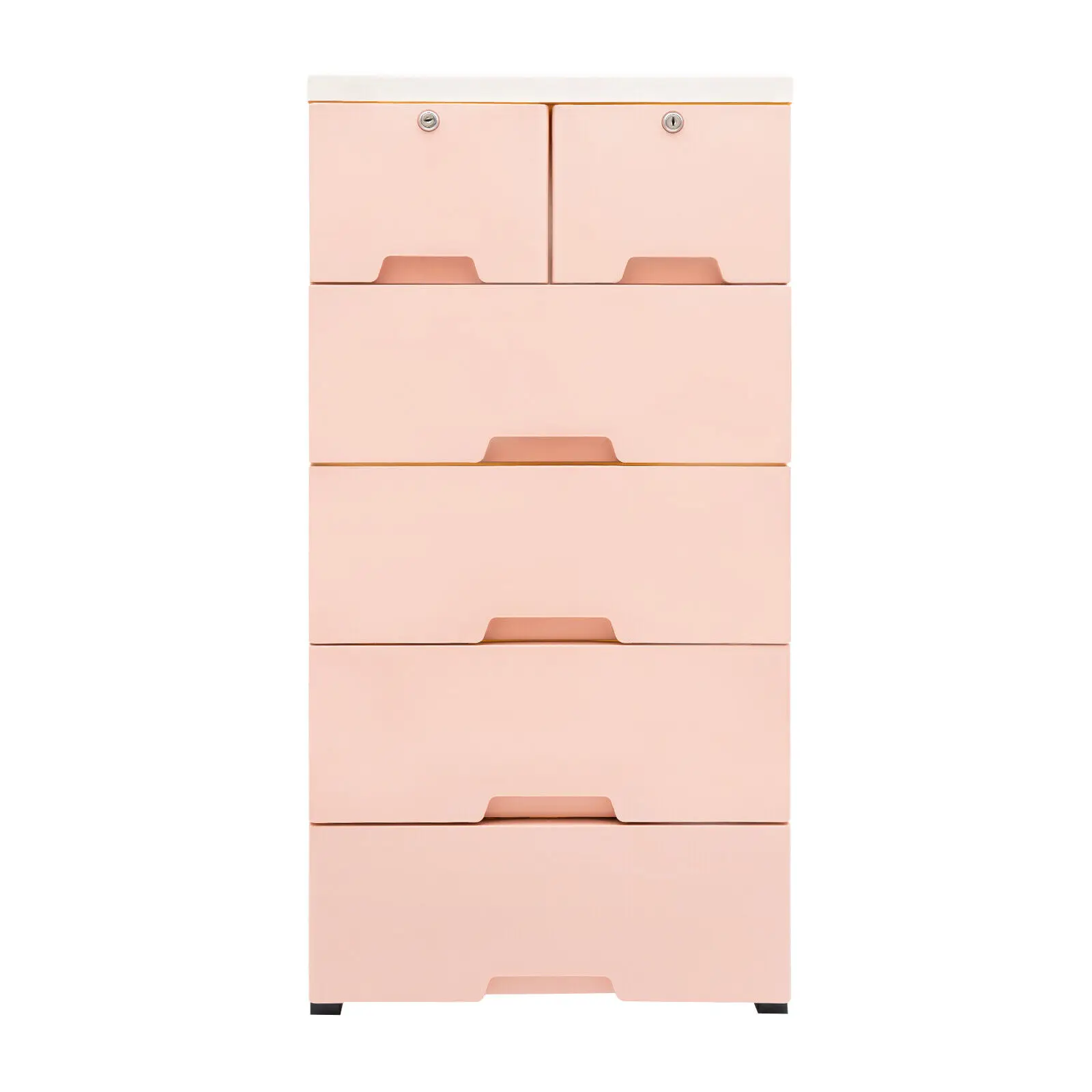 

6 Closet Plastic Drawer Type Combined Locker Clothes Storage Cabinet Large Children Toy Plastic Organizing Cabinet Bedroom Pink