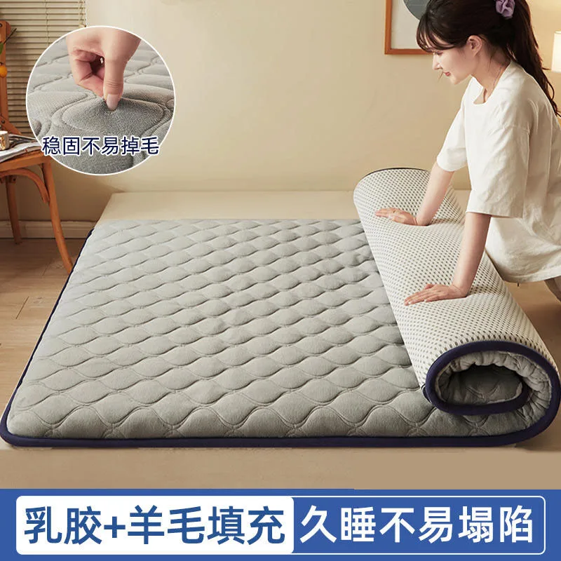 Milk fleece mattress cushioned home bedroom winter wool bed coral fleece plus fleece pad Single student dormitory