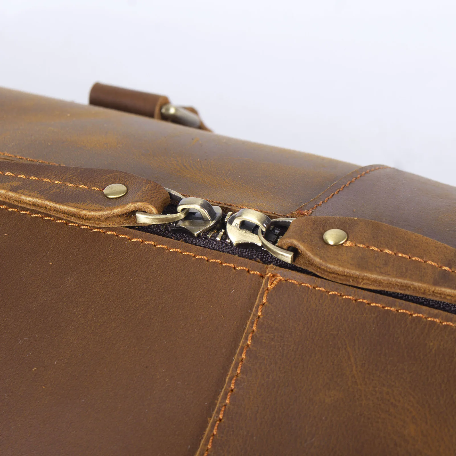 S.WORKER Echtleder-Reisetasche Klassische Vintage Vollnarbenleder-Reisetasche Wochenendtasche Sporttasche Handtasche – Detail 12