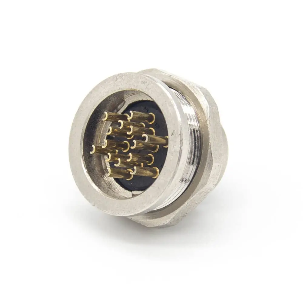 conector-macho-m16-de-14-pinos-a-prova-d'Agua-com-cabo-reto-e-receptaculos-de-painel-blindados