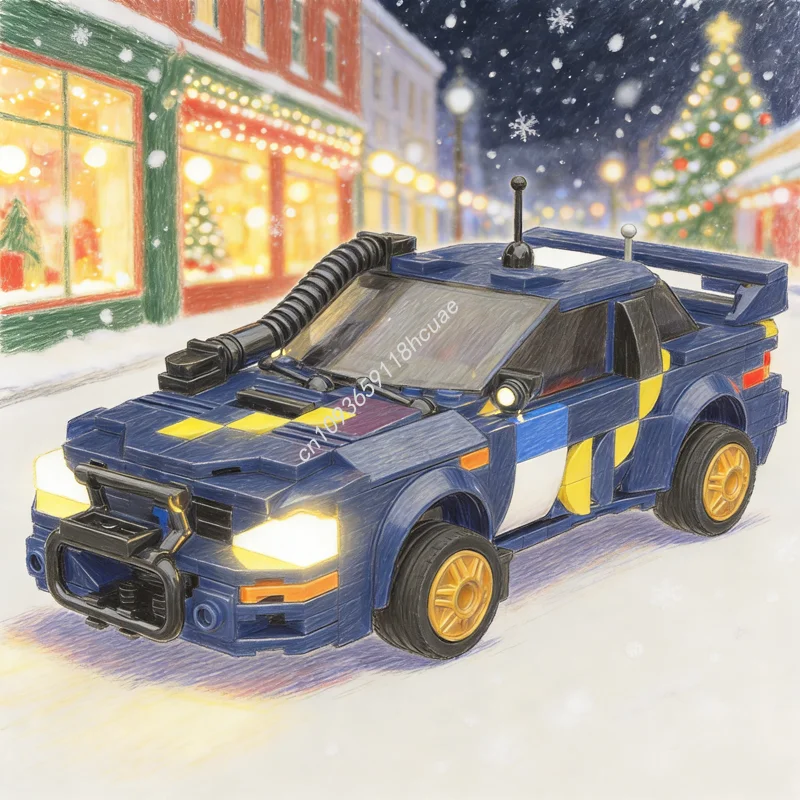 

591pcs MOC Subaru Impreza SAFARI Rally McRae S City Champions Model Building Blocks Construction Toys Christmas Gifts Brick Kids
