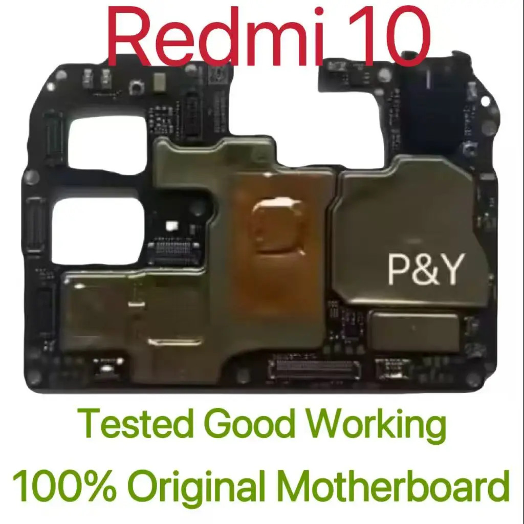 Global Version Original Unlocked Motherboard for Redmi 10 Tested Circuit Plate Main Logic Board for Redmi10