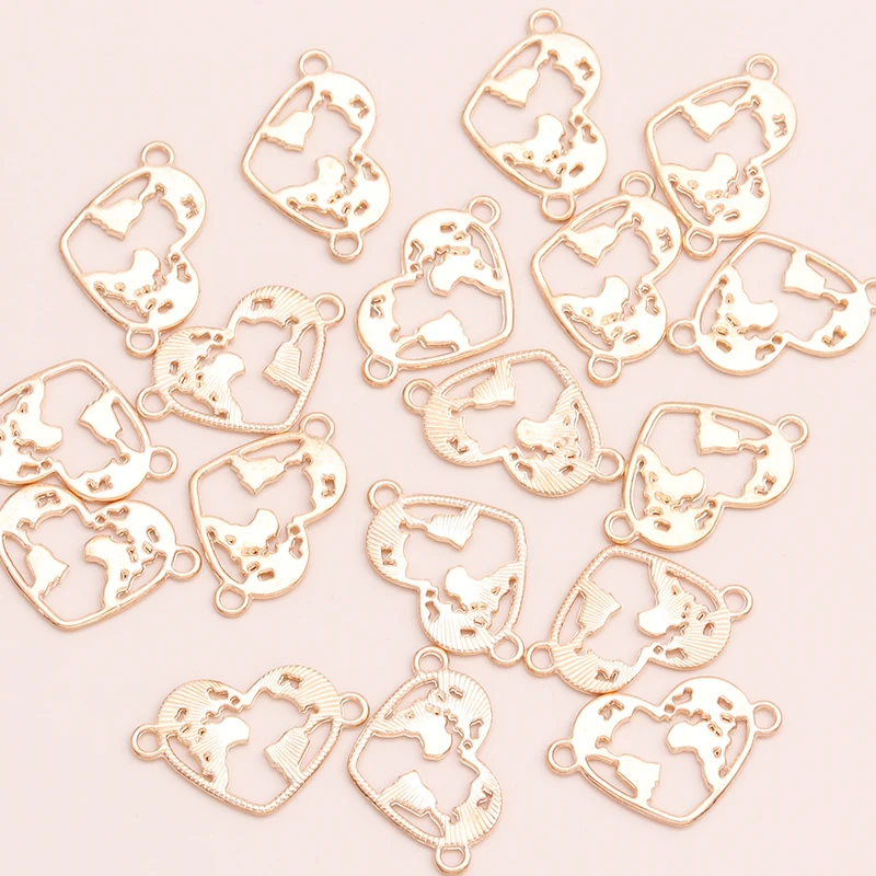 20pcs Vintage Three Leaf Pendants for DIY Bracelets