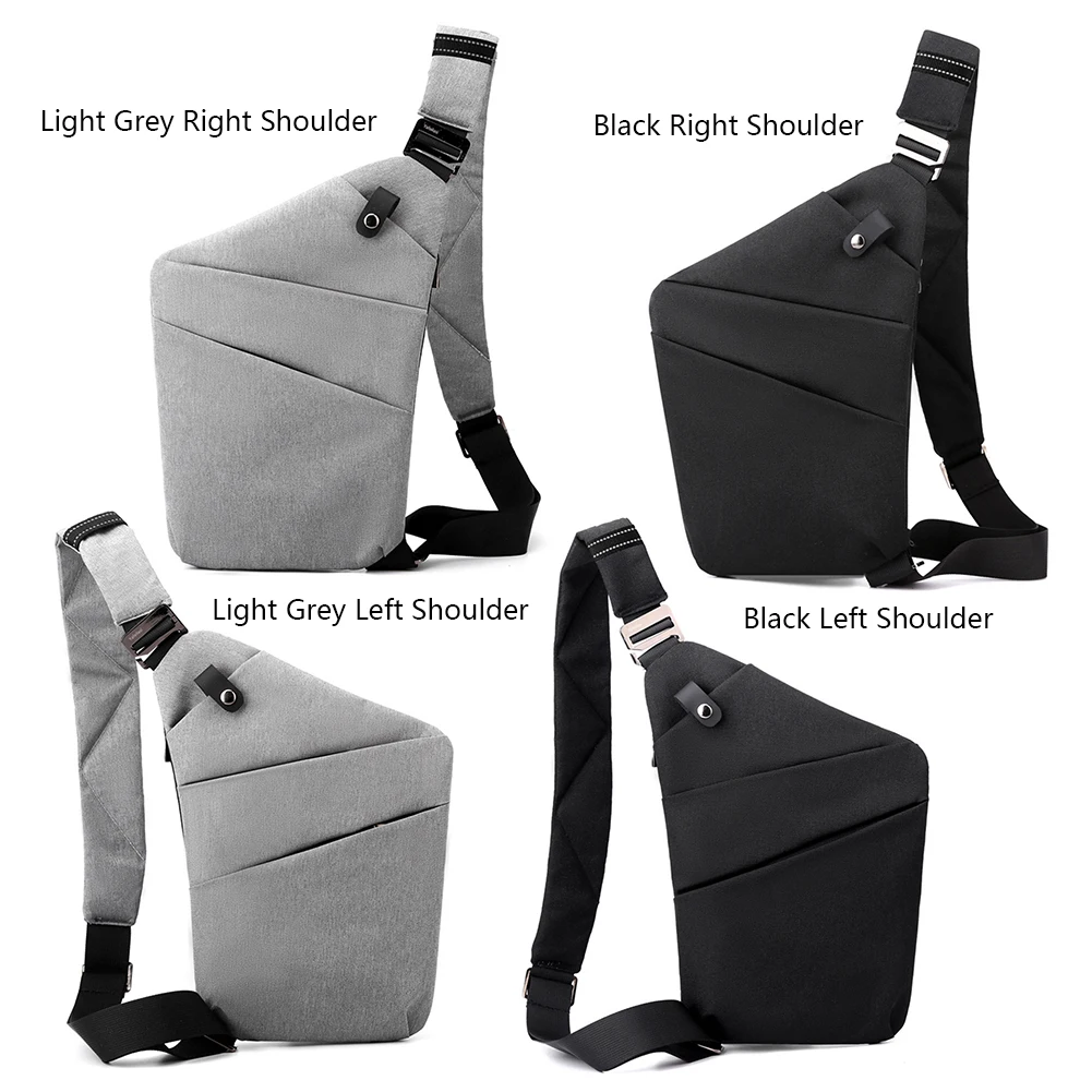 

Men Shoulder Bag Anti-thief Storage Chest Bags Security Adjustable Strap Nylon Multifunctional Portable for Outdoor Fitness