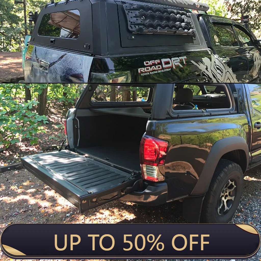 

Deren High Qualit Aluminum Alloy Tonneau Cover Waterproof Truck Roof Canopy Foldable Off-Road Pickup Hardtop for ToyotasTundra