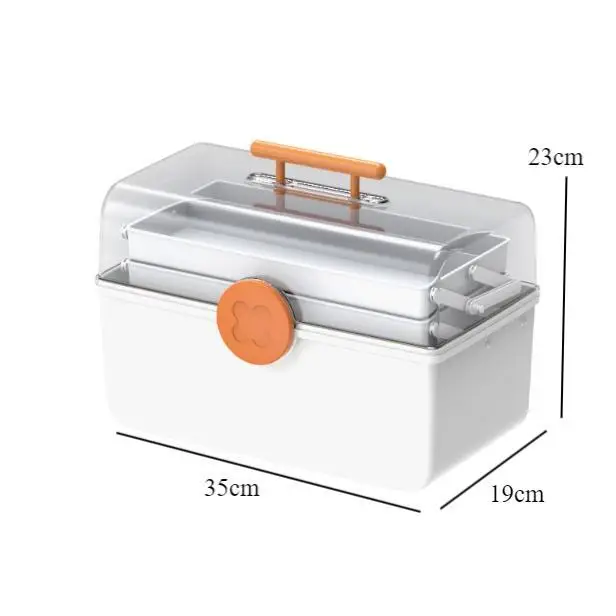 First Aid Case Box Storage Case Large Capacity Household Storage Box Emergency Container for Sewing Jewelry First Aid