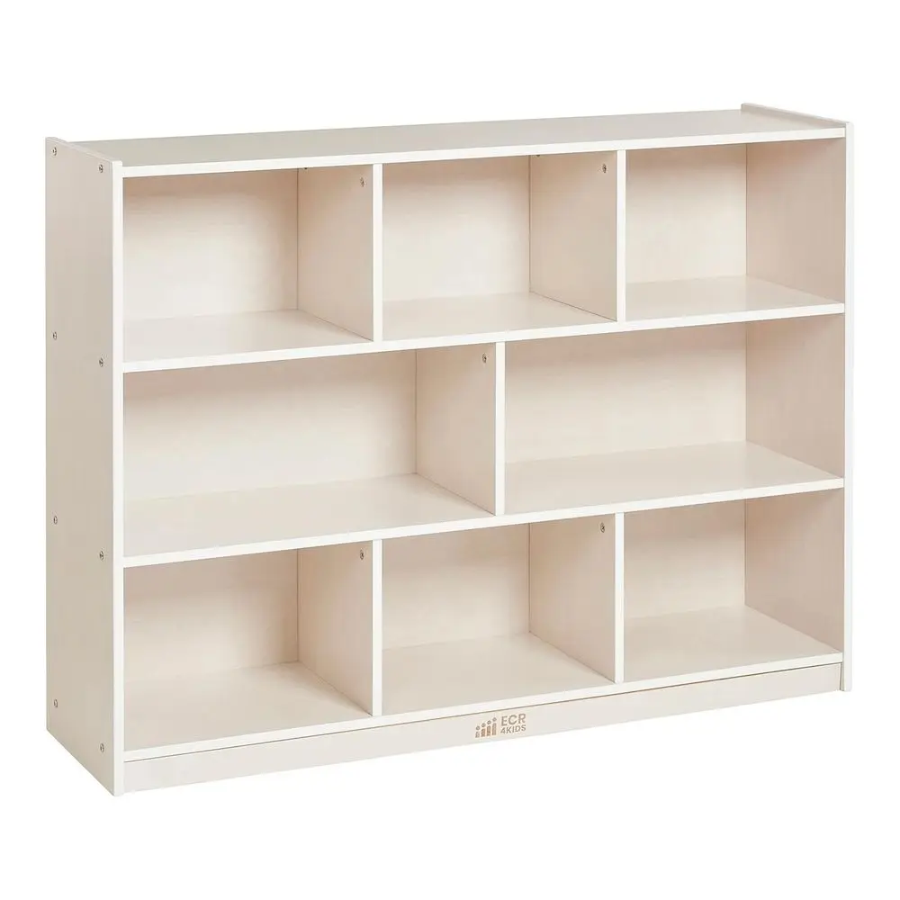 

8-Drawer Mobile Storage Cabinet for Elementary Classrooms, White Washed Finish