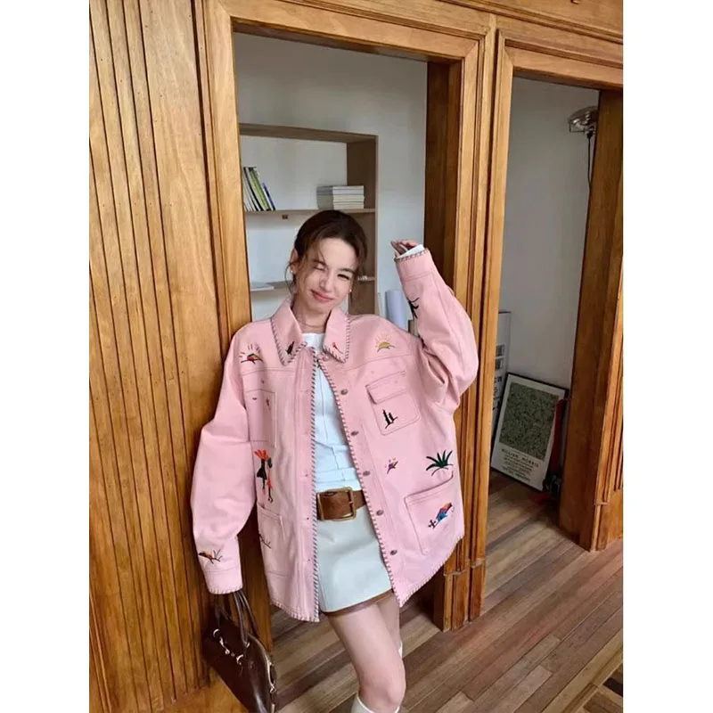 Pink denim
