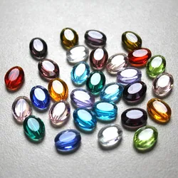 StreBelle Multi Colors 13x10mm 50pcs Flat Oval Austria Faceted Crystal Glass Loose Spacer DIY Beads for Fashion Jewelry Making