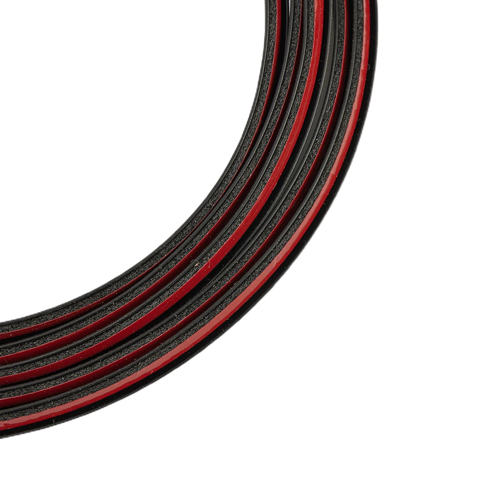 Car Rubber Sealing Strip Slanted T-Type Auto Door Seal Rubber Sealing Strip Black Universal 5m For Car Edge Trim Bumper Lip Side