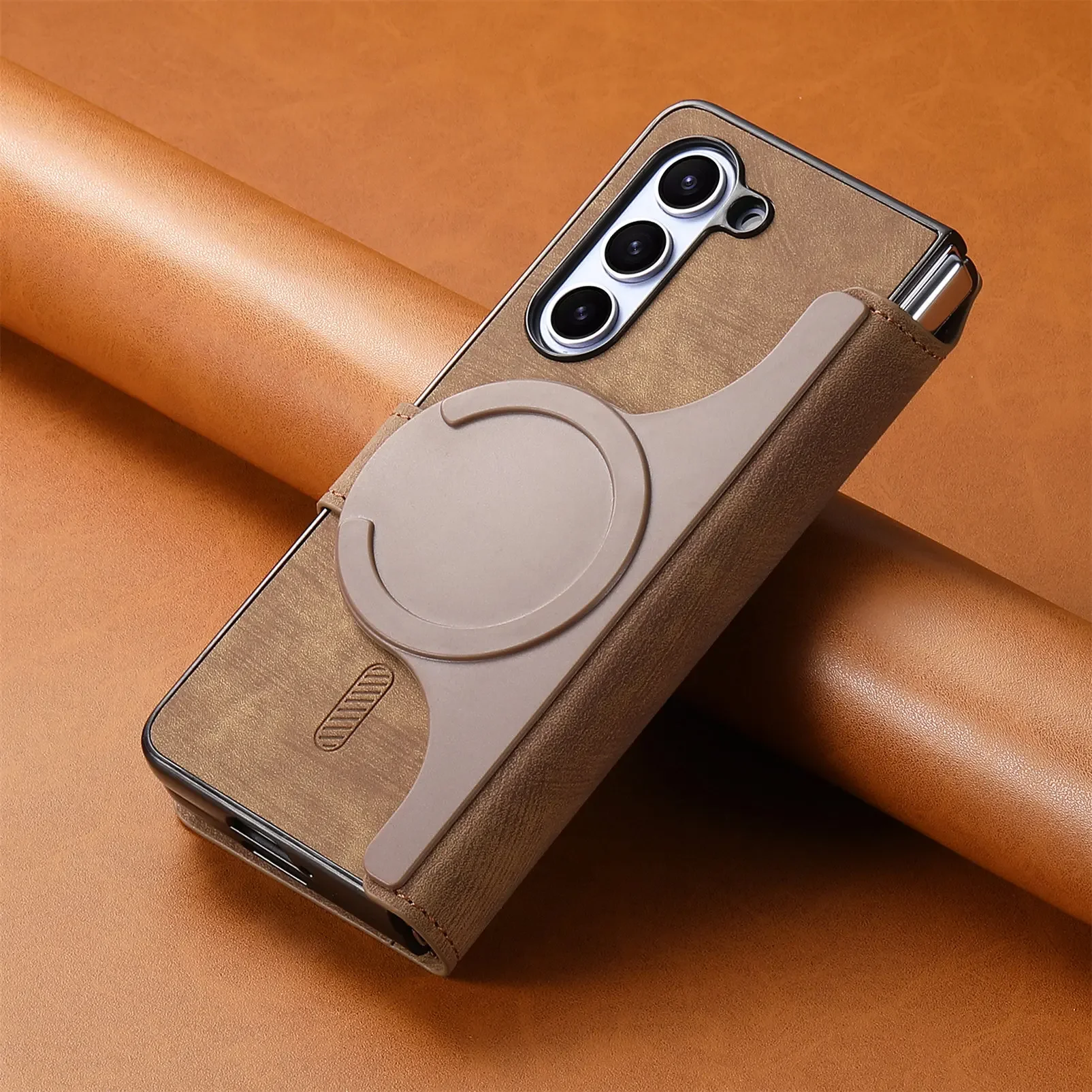 2 w 1 Odłączane karty Solt Wallet Flip Book Case dla Samsung Galaxy Z Fold 6 5 5G Fold6 Fold5 Zdejmowana torba Magnetyczna osłona — zdjęcie produktu 4
