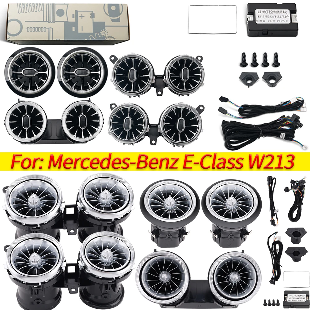 

Air Conditioner Turbine Nozzle For Mercedes Benz W213 Ambient Light Air Vent 4D Rotating Tweeter Speaker Midrange Speaker Cover