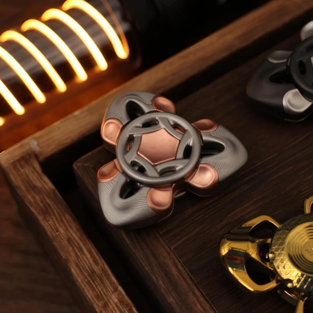 CHIMAGO EDC Macchina in acciaio inossidabile Finitura Fidget Spinner Fidget Toys per adulti Accessori da scrivania Spinner agitati