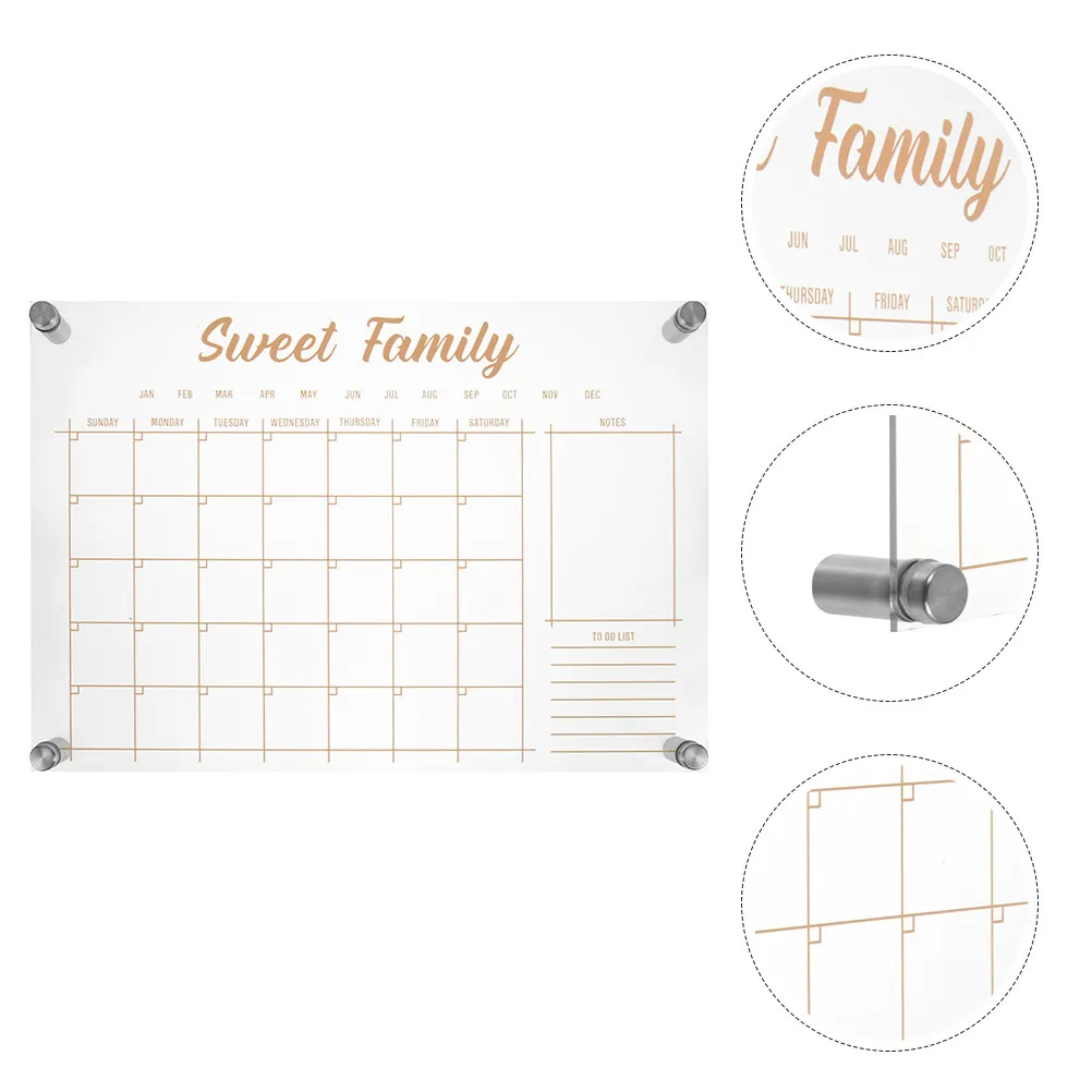

Подвесная акриловая доска-планировщик на неделю, прозрачная стираемая доска для записей, декор для дома и офиса, школьные принадлежности, доски для письма