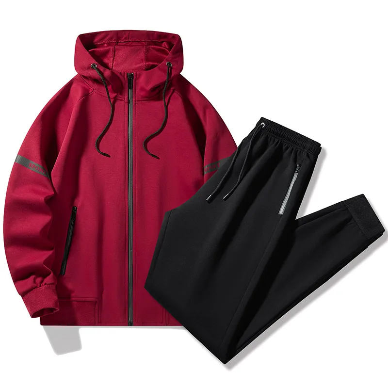

Men New Arrival Sports Set Men Casual Hooded Sweatshirt Outfit Male Fashion Two Piece Sports Wear Men Spring Autumn Hooded Sets