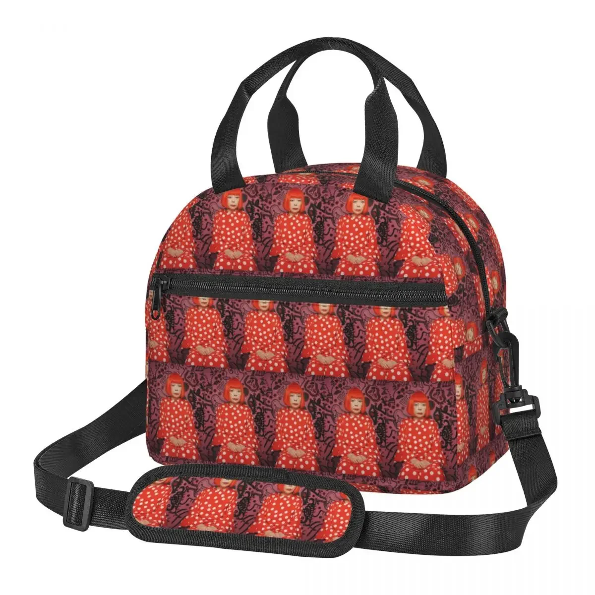 Yayoi Kusama Abstract Painting Insulated Lunch Bag for Women Kids Leakproof Food Boxes Thermal Lunch Box Tote