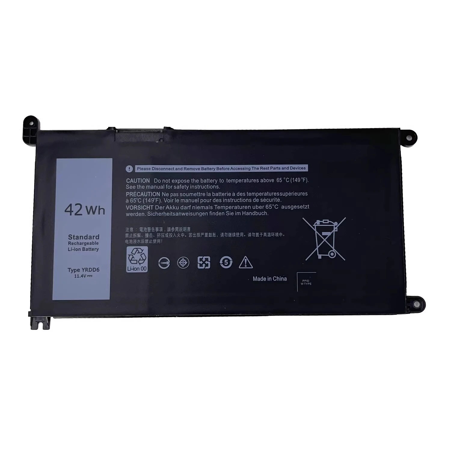 For dell 3400 5488 5493 5593 5584 5590 5580 p90f yrdd6 battery