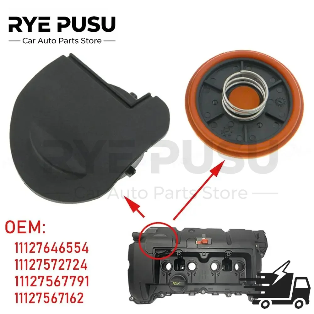 PCV Valve Cover Repair Kit with Cap & Membrane for Peugeot 207 EP6 VTI, Citroen, MINI Cooper N12 0248.Q5 11127646554