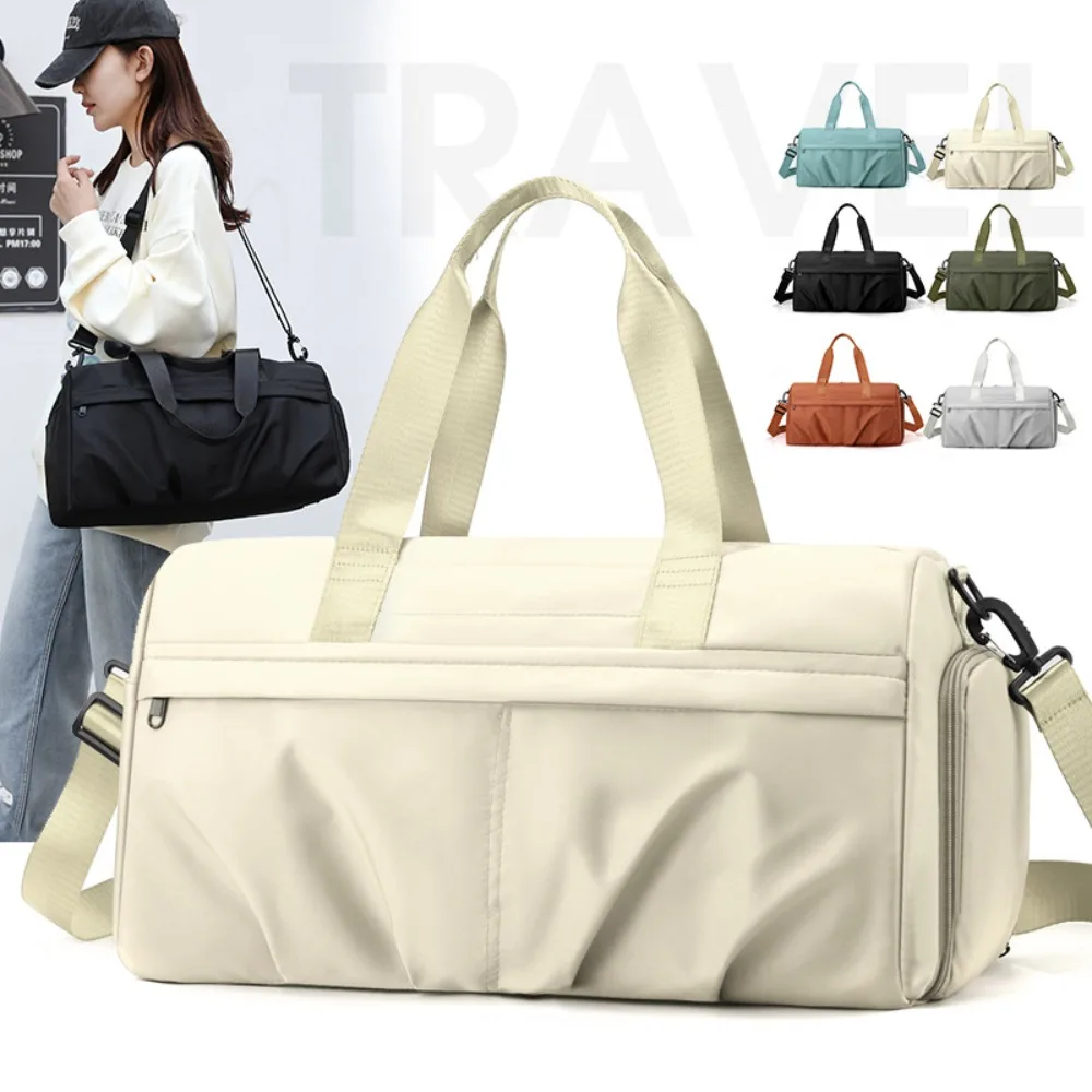 

Large Capacity Fitness Handbag Dry and Wet Separation with Shoe Box Sports Shoulder Bag Handheld Oxford Cloth Travel Duffel Bags
