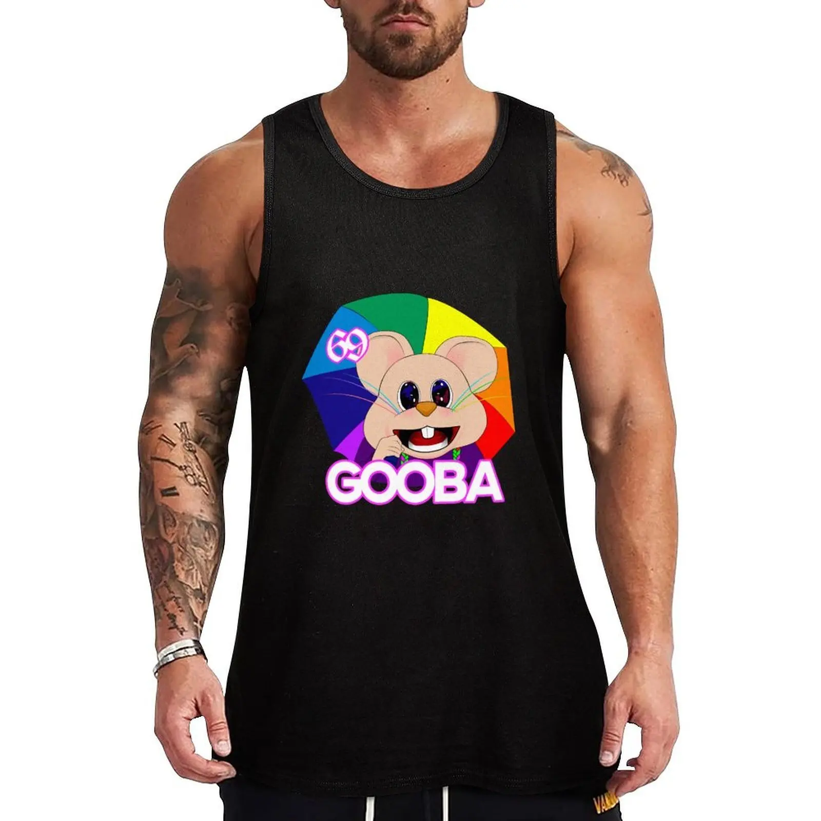 Gooba Mouse Rat Emoji, Tekashi 6ix9ine music video inspired sticker. Tank Top Streetwear Tank Top Casual Hip Hop Sleeveless Tee
