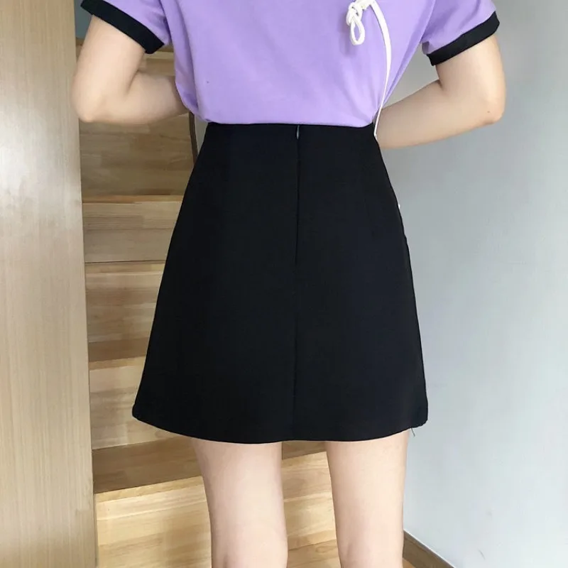 Short élastique taille haute pour femmes, fermeture éclair, solide, décontracté, sexy, mode plissée, bouton, minimaliste, printemps, été