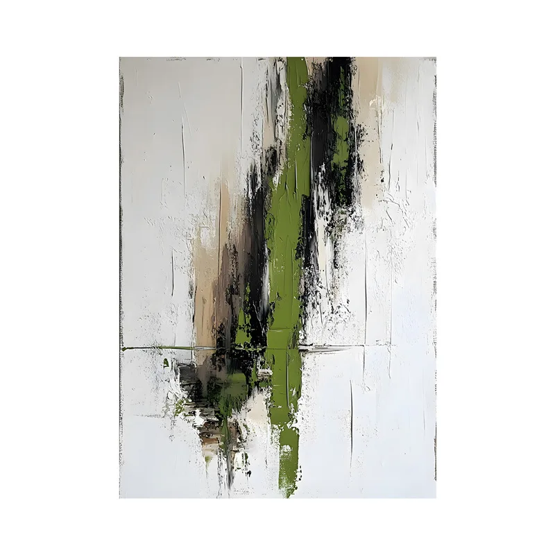 

Villa duplex empty hanging painting green three-dimensional hand-painted oil painting