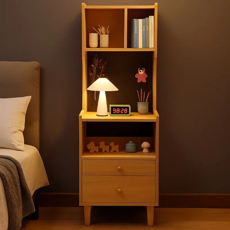 bedside table household simple heightened bedside shelf light luxury high-end simple bedroom bedside table new storage