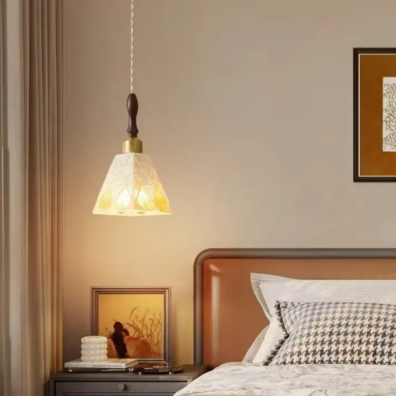 For New B & B Retro Japanese Style Aisle Porch Light Restaurant Bar Cafe Bedroom Bedside Pattern Bedside Chandelier Pendant Lamp
