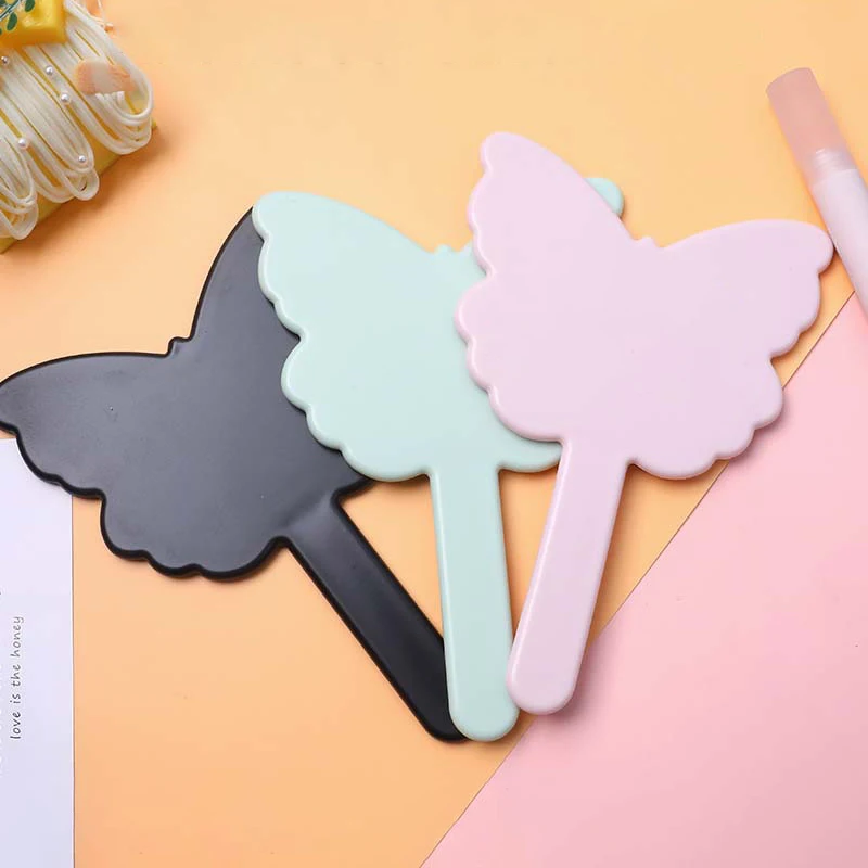 Butterfly Shaped Makeup Mirror Handheld Mirror Portable Eyelash Extension Mirrors Salon Mirrors Makeup Accessories