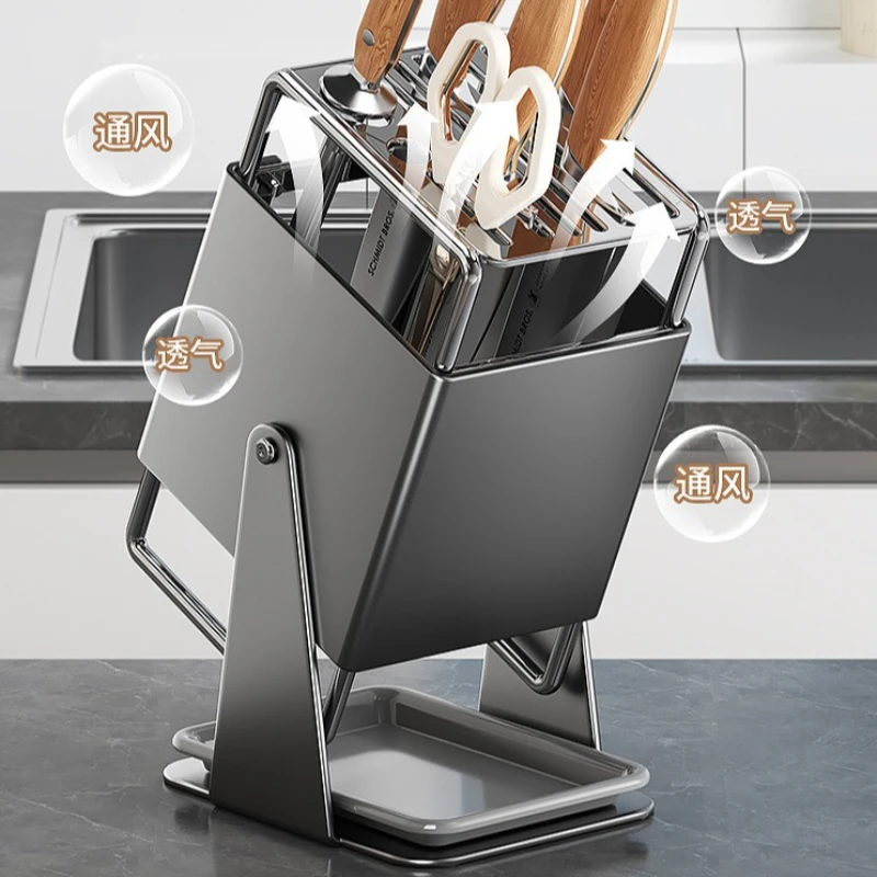 

Держатель для ножей из нержавеющей стали, настольный, удобный дизайн, вращающийся, для кухни, Soporte Para Couteaux XY40DJ