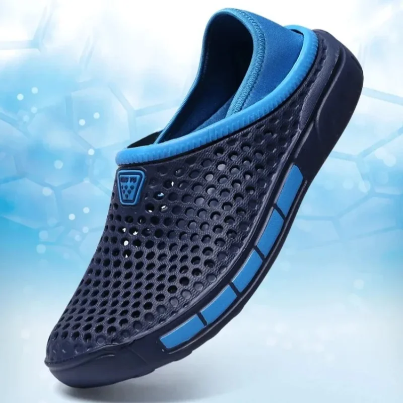 

Модные мужские туфли для вождения, мягкие трендовые уличные пляжные туфли, легкие нескользящие мужские шлепанцы, летние сандалии для мужчин