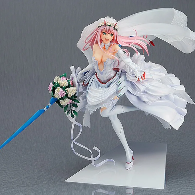 27cm Darling In The Franxx Wedding Dress Image Figurine Pvc Material Anime Character Figurine Model Ornament Collection Toy Gift