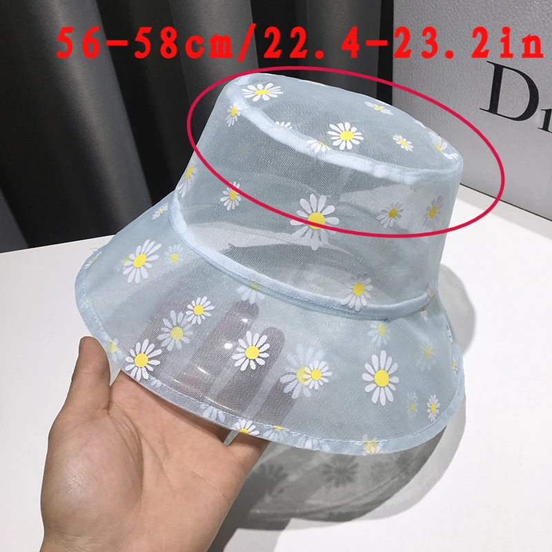 Mesh Flower Print Bucket Hats Foldable Breathable Sun Protection Fisherman Cap For Men Women Summer Sports Hiking Beach Bob Hat