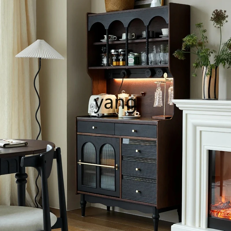 

CX ancient solid wood dining side cabinet integrated against the wall living room kitchen locker