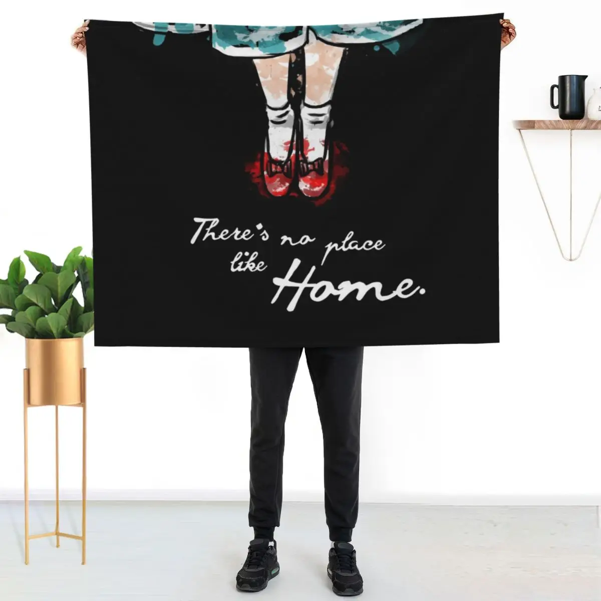 There's no place like home watercolour Throw Blanket Heavy Decorative Throw Fashion Sofas Plaid Nap Cute Blankets