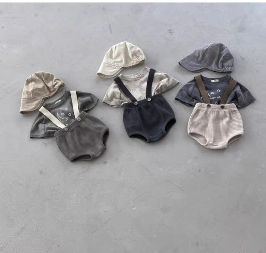 Combinaison coréenne pour bébé, barboteuse à bretelles, vêtements pour bébé, printemps, automne, 2023