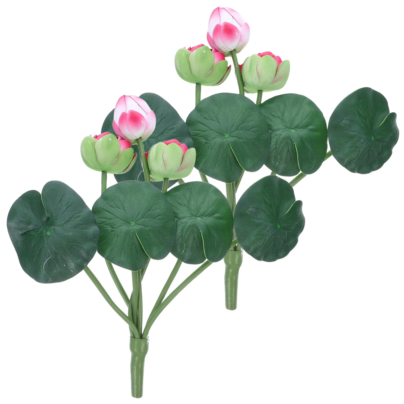 

2pcs Artificial Lotus Flowers Faux Eva Office Home Decor Party Outdoor Branches Table Flower Arrangements Fake Bouquet Fading
