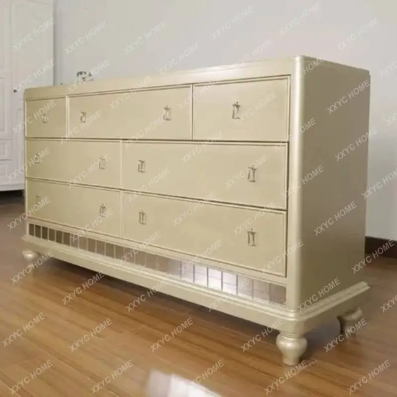 Lights Wood Vanity Tables Mirror Stool Long Storage Cabinet Desk Dressers Makeup Drawers Nordic
