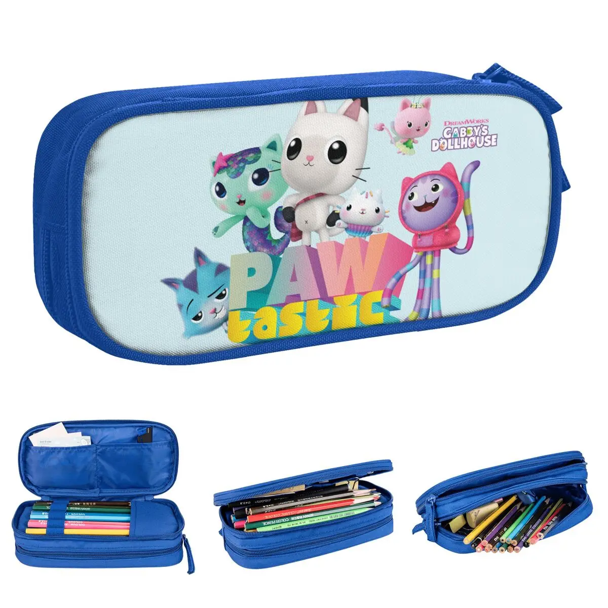 Fun Gabby Dollhouse Pencil Cases Pencilcases Pen for Student Big Capacity Bags Office Gifts Stationery