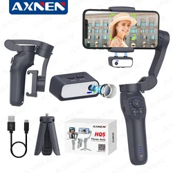 AXNEN HQ5 AI Gimbal 3-Axis Anti-shake Handheld Stabilizer Auto Face Tracking Handy Mobile Stand for iPhone Android Phone Vlog