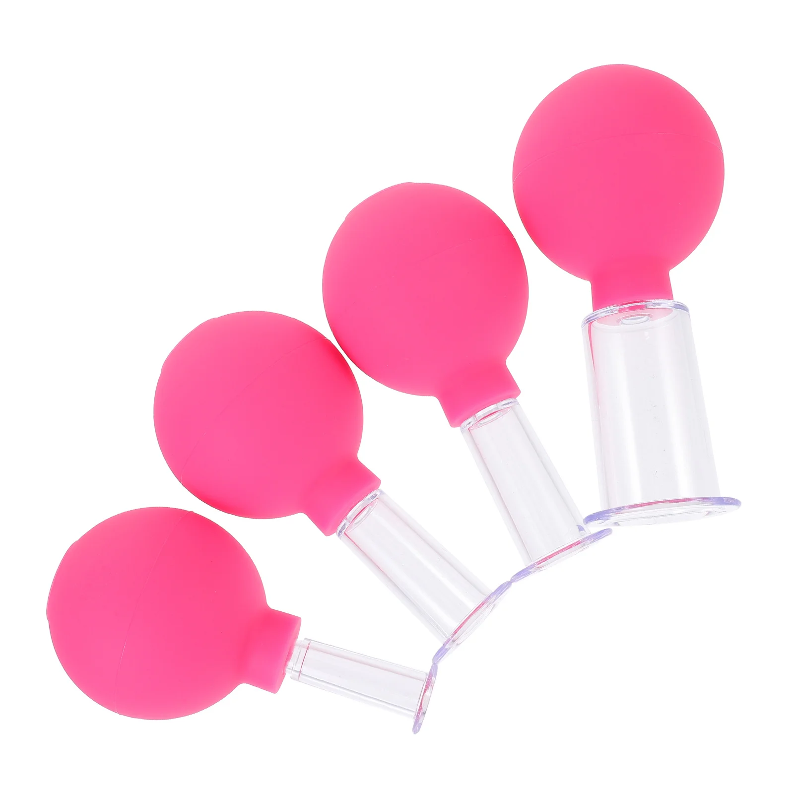 

4Pcs Vacuum Cupping Cups Massage Tool Rubber Silicone Body Facial Massager Household Therapy Device for Relaxation and Meridian
