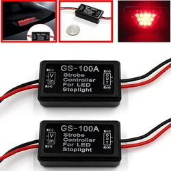 GS-100A 5-28V Brake Light Flash Controller Module Flash Strobe Controller Flasher Module for Car LED Brake Stop Light Lamp