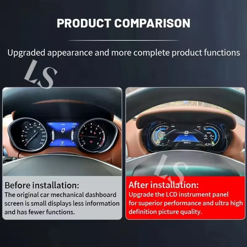 Picture 4: Linux Car Digital Cluster For Maserati GT Granturismo GT / Quattroporte 2004-2018 LCD Dashboard Panel Virtual Instrument CockPit