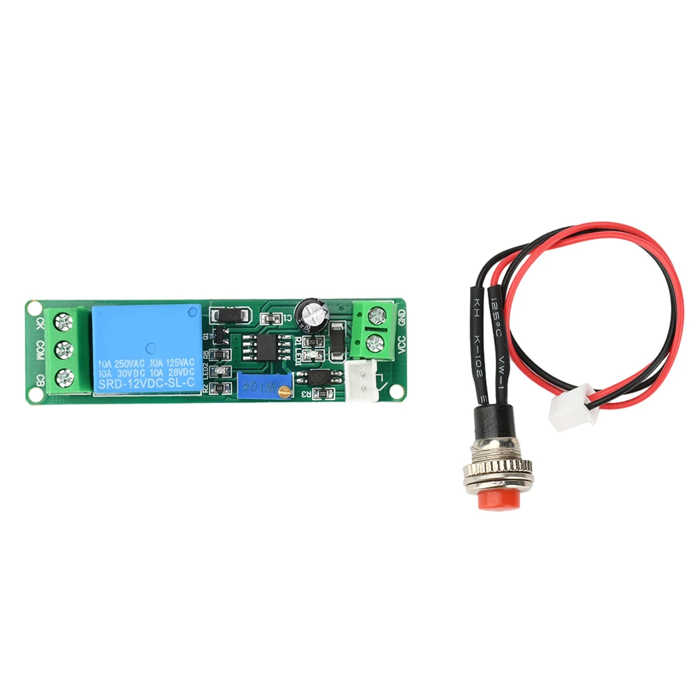 تيار مستمر 5-12 فولت زر الضغط الخارجي الزناد قابل للتعديل الموقت تأخير إيقاف وحدة توقيت التتابع الوقت التبديل تأخير قبالة وحدة تبديل ﻿