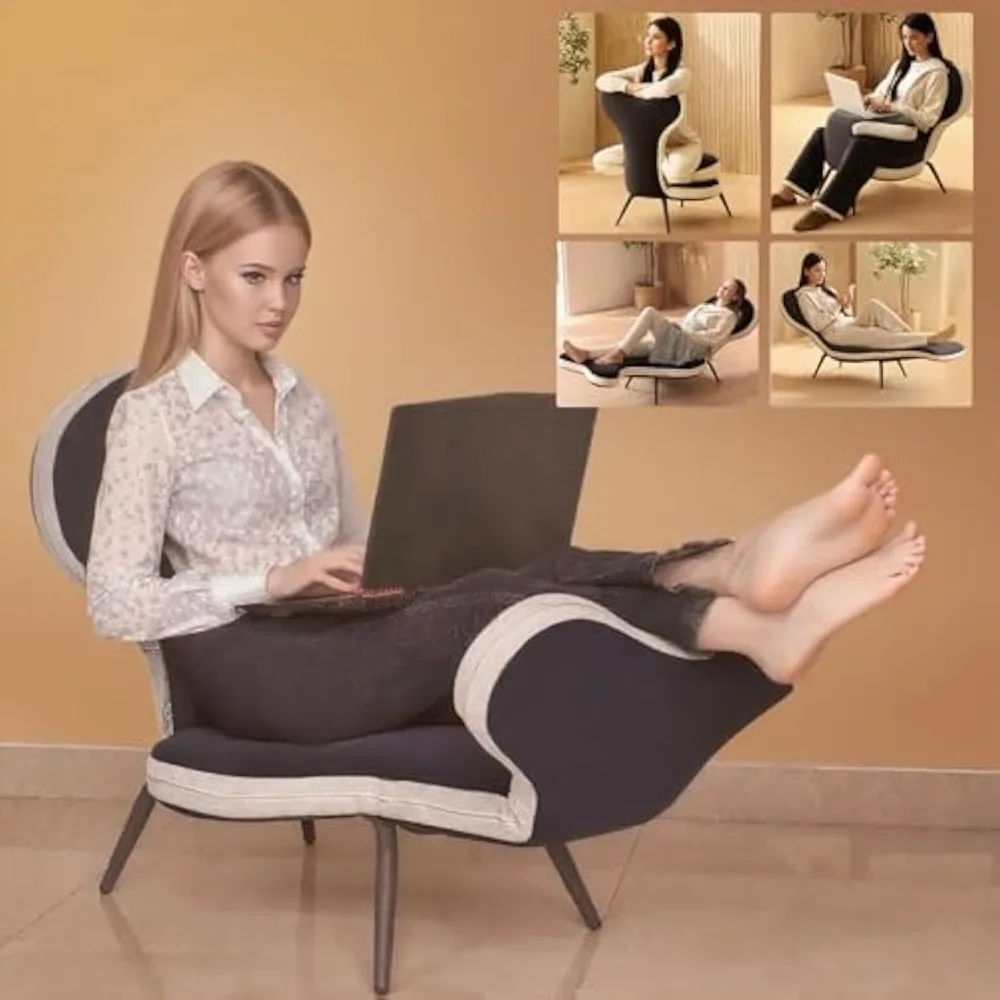 

4 in 1 Convertible Sleeper Chair Bed Leisure Sofa with Adjustable Backrest Accent Chair Folding Portable Sofa/Chair/Bed for Liv