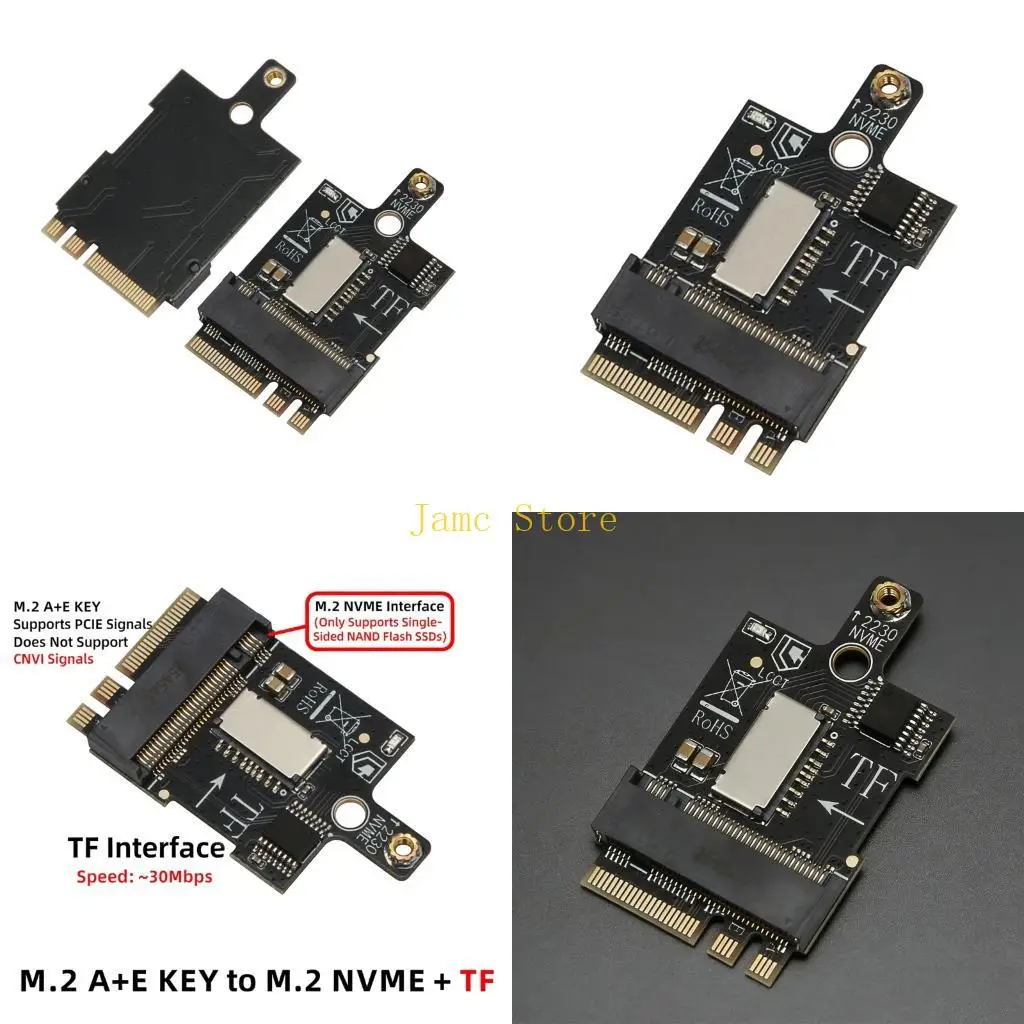 LX0B Fast Transfer M.2 A E To M.2 NVME Adapter Card With Integrated Card Slot For Faster Data Access