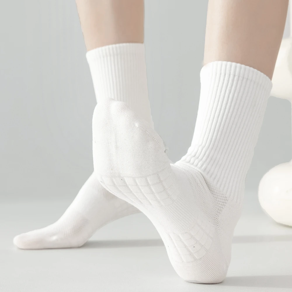 5 paires de chaussettes athlétiques de sport antidérapantes, chaussettes d'été en maille, chaussettes d'équipage en coton de haute qualité, basket-ball antidérapant