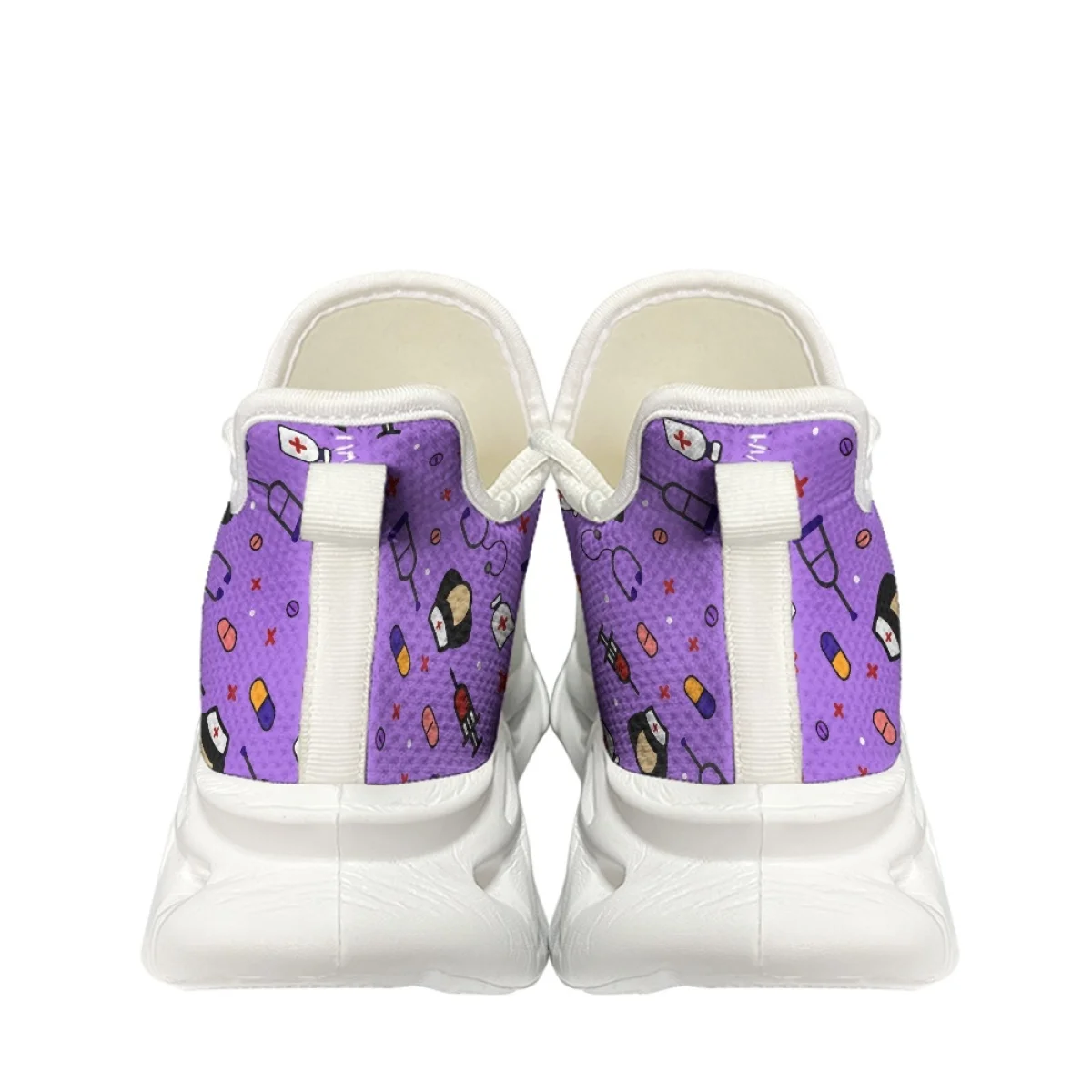 Angel Wings EMT EMS Paramedics Print Couple Shoe Autumn Winter Tennis Sneaker Work Hospital Jogging Lightweight Lace Up Footwear