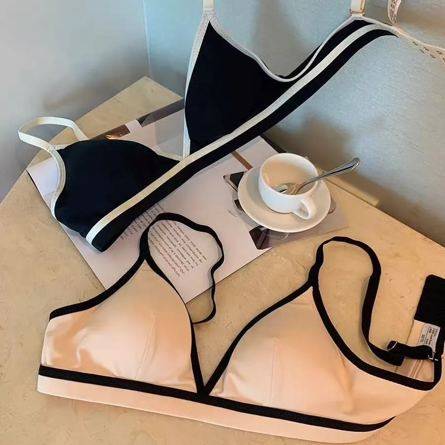 حمالة صدر ناعمة على الطراز الأمريكي للنساء صيفية كاجوال سوداء بدون أثر ملابس داخلية مريحة ناعمة بدون خياطة